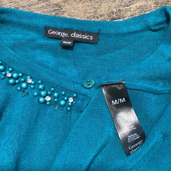 Embellished Teal Cardigan Medium 34-35” bust - Picture 4 of 8
